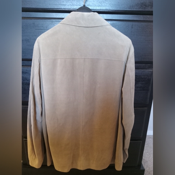 BANANA REPUBLIC Tan Camel Suede Leather Men's Jacket  EUC - Picture 3 of 11
